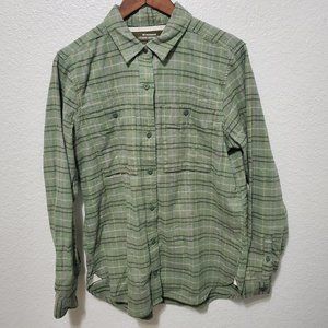 REI Cooperative plaid flannel button down green